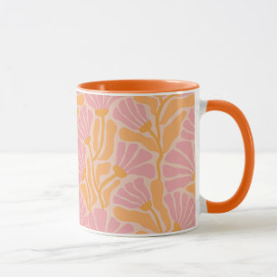 Caneca Padrão Floral Moderno do meio século