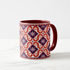 Caneca Padrão floral ucraniano