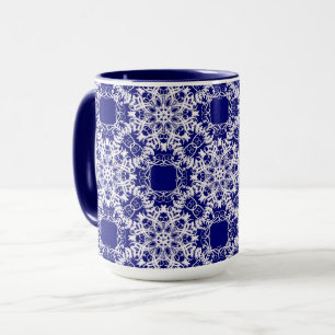 Caneca padrão floral victoriano