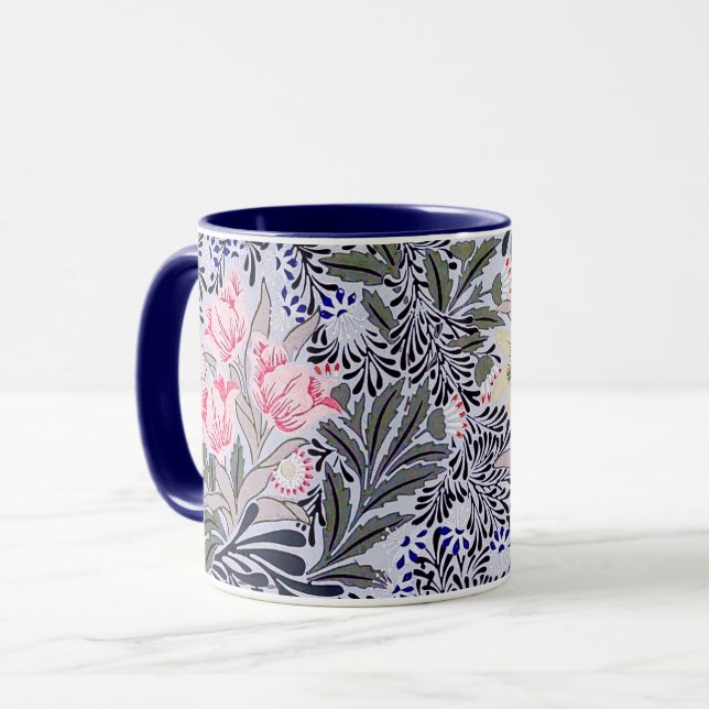 Caneca Padrão Floral, William Morris Mug (Frente Esquerda)
