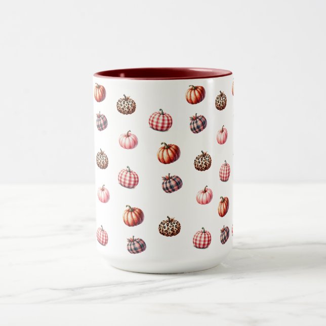 Caneca padrão fofo de abóbora/queda (Centro)