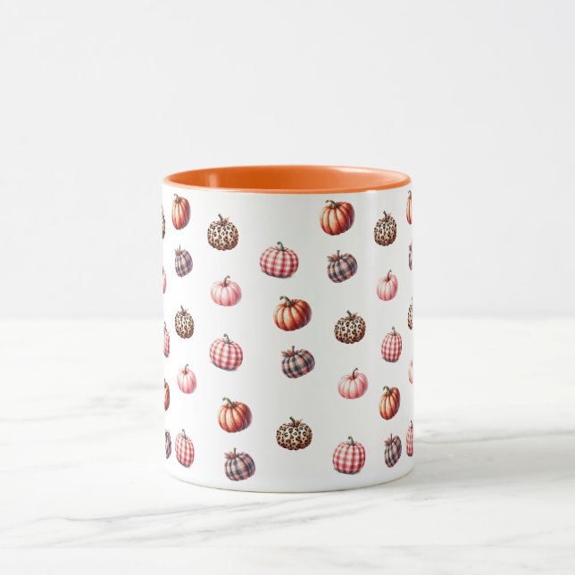 Caneca padrão fofo de abóbora/queda (Centro)