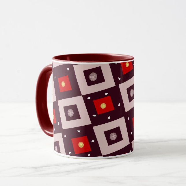 Caneca Padrão geométrico (Frente Esquerda)