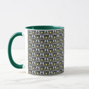 Caneca Padrão Geométrico Abstrato em Forma de Lágrima Art