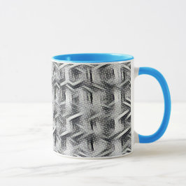 Caneca Padrão geométrico abstrato monocromático 1279