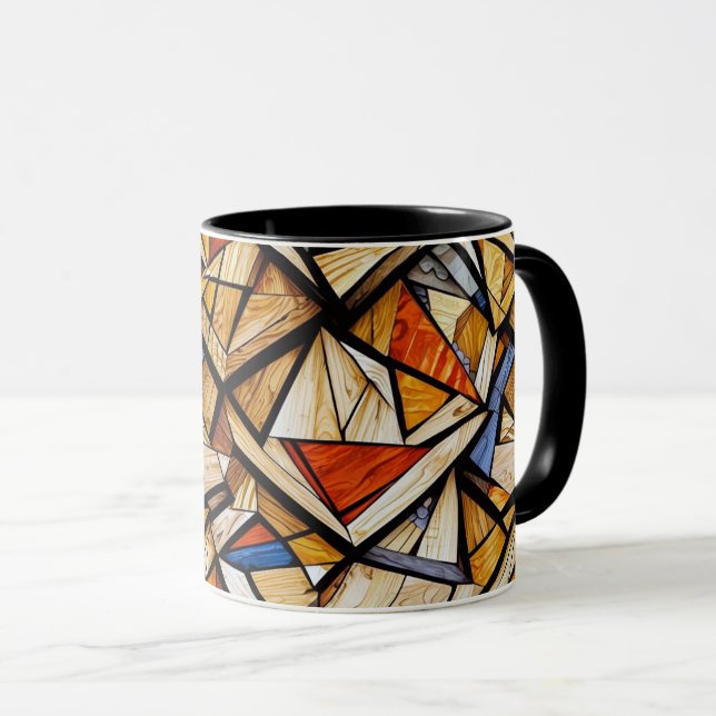 Caneca Padrão geométrico de abstrato 20 - Mug de café (Frente Esquerda)