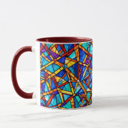 Caneca Padrão geométrico de abstrato 22 - Mug de café