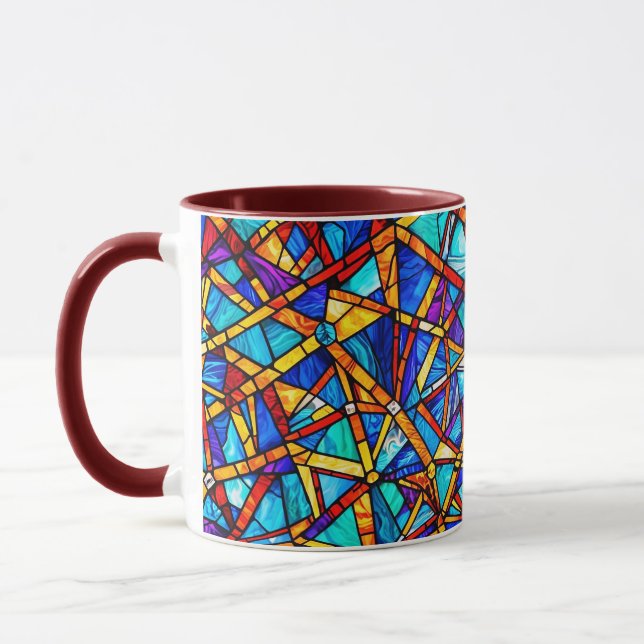 Caneca Padrão geométrico de abstrato 22 - Mug de café (Esquerda)