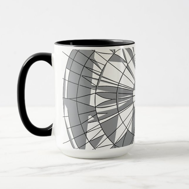 Caneca Padrão Geométrico de Mandala (Esquerda)