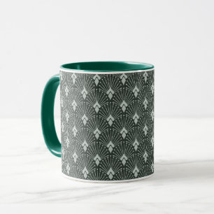 Caneca padrão geométrico de na moda, deco de arte.