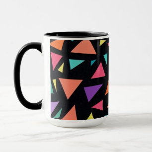 Caneca Padrão geométrico de triângulo multicolorido