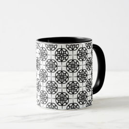 Caneca Padrão Geométrico do Classy Retro Vibe