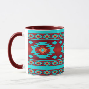 Caneca Padrão geométrico étnico.