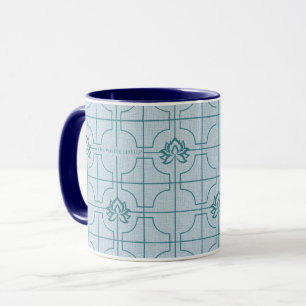 Caneca Padrão Geométrico Lotus Grid - O Lotus Branco