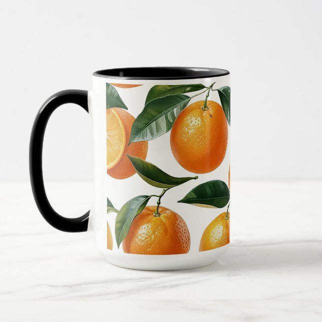 Caneca Padrão Laranja (Esquerda)