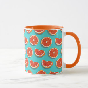 Caneca Padrão Laranja Suculento e Suave