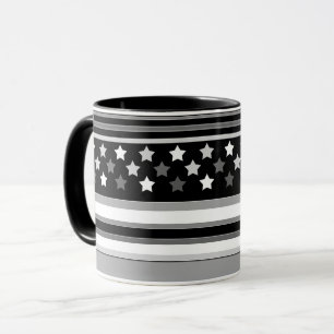 Caneca Padrão listrado horizontal com estrelas
