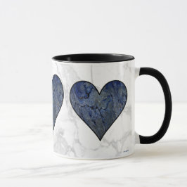 Caneca Padrão Marcado de Pedra Azul