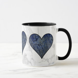 Caneca Padrão Marcado de Pedra Azul
