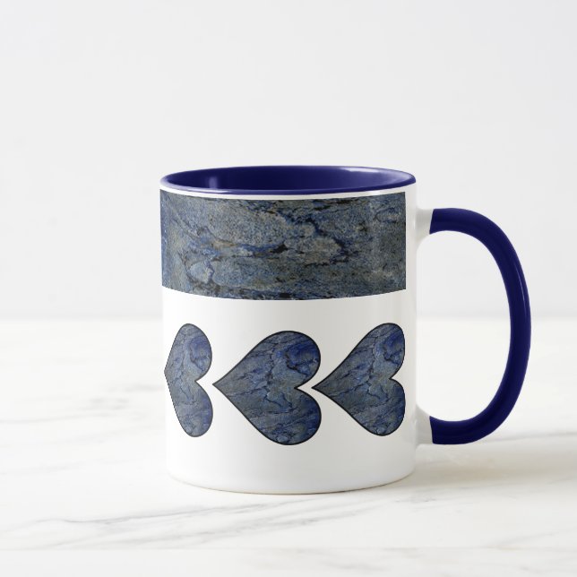 Caneca Padrão Marcado de Pedra Azul (Direita)