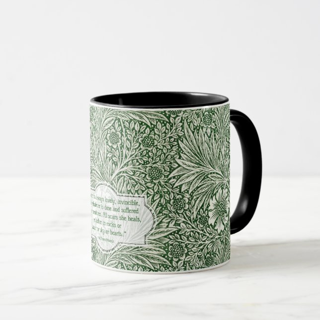 Caneca Padrão Marigold - William Morris (Frente Esquerda)