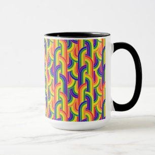 Caneca Padrão moderno do arco-íris