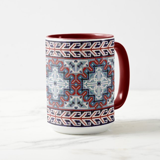 Caneca Padrão Navajo dos Índios Nativos Americanos (Frente Esquerda)