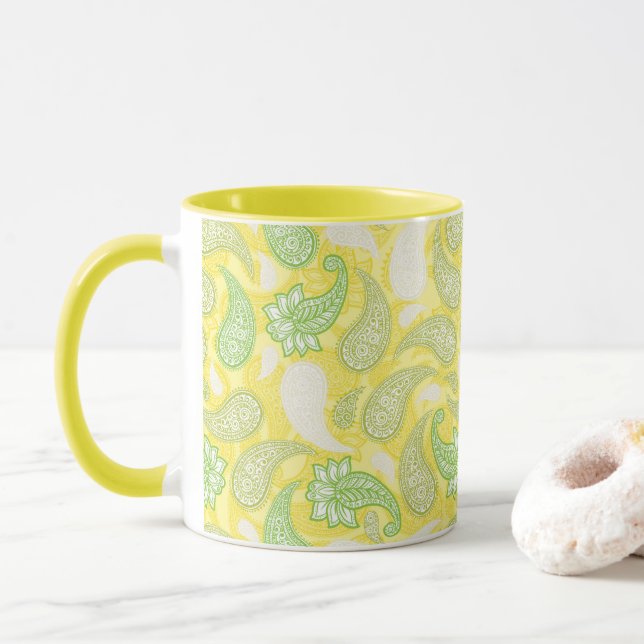 Caneca Padrão Paisley  (Com Donut)