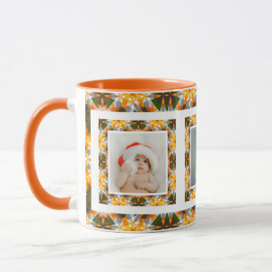 Caneca Padrão Personalizado Alegre Outono Queda Foto Imag