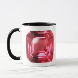 Caneca Padrão Pinkish vermelho