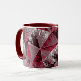 Caneca Padrão poligonal de gradação com triângulos.