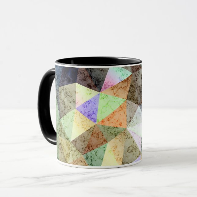 Caneca Padrão poligonal de mármore (Frente Esquerda)