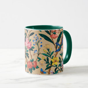 Caneca Padrão popular - pássaros, borboletas, abelhas...