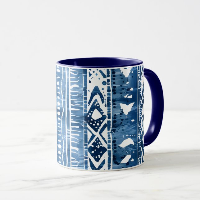 Caneca Padrão Sashiko (Frente Esquerda)