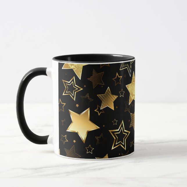 Caneca Padrão sem costura com estrelas de Ouro (Esquerda)