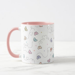 Caneca Padrão sem costura da borboleta