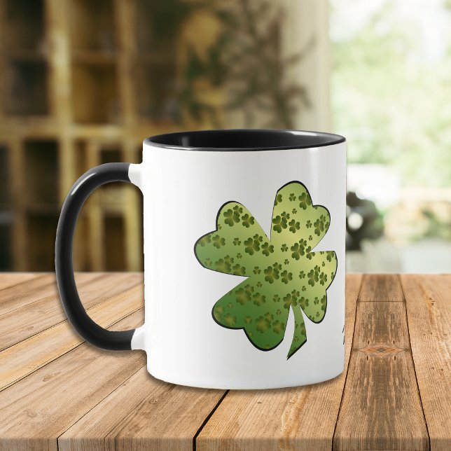 Caneca Padrão Shamrock Personalizado (Criador carregado)