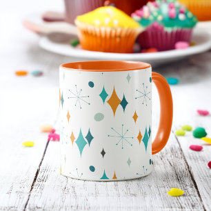 Caneca Padrão Starburst Mid Century Modern