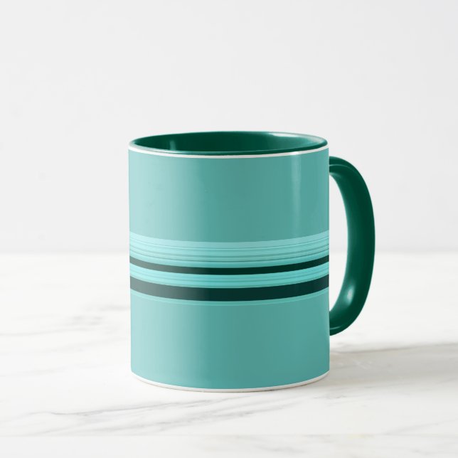 Caneca Padrão stripteal de Na moda moderno (Frente Esquerda)