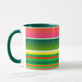 Caneca Padrão striptetizado moderno de Natal Mug