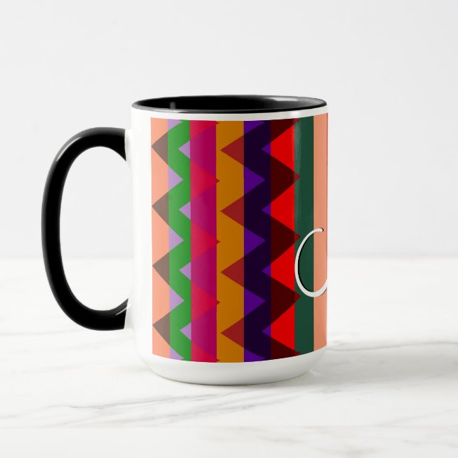 Caneca Padrão Trendy Chevron Stripes #11 (Esquerda)