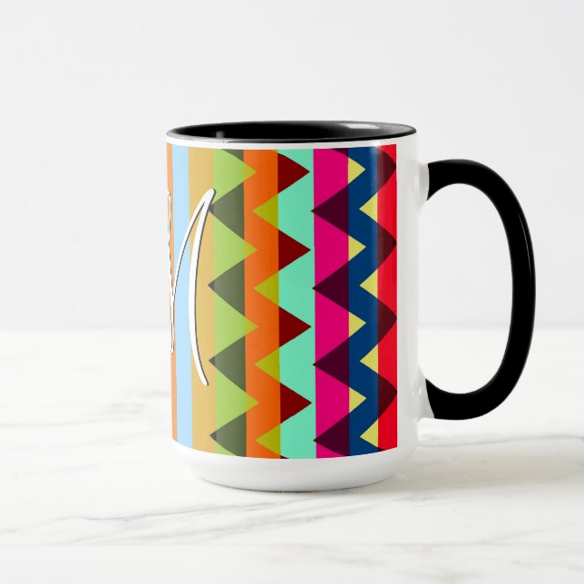 Caneca Padrão Trendy Chevron Stripes #16 (Direita)