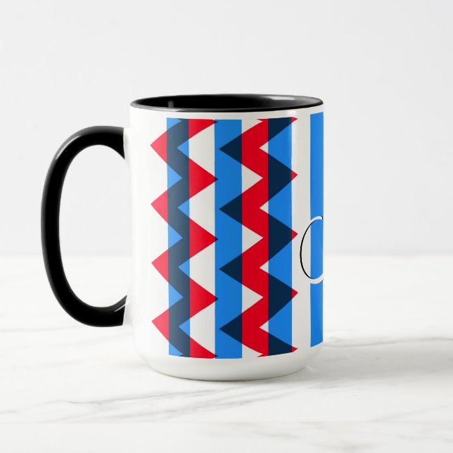 Caneca Padrão Trendy Chevron Stripes #5 (Esquerda)