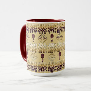 Caneca padrão tribal africano étnico