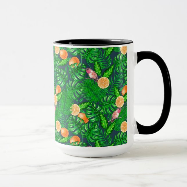 Caneca Padrão tropical, beija-flores (Direita)