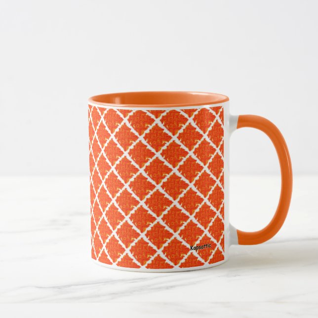 Caneca Padrão Verificado Laranja (Direita)