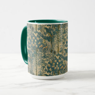 Caneca Padrão Vintage Art Nouveau de Arara por Walter Cra