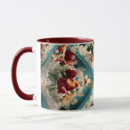 Caneca Padrão Whimsical Italiano Floral Damask
