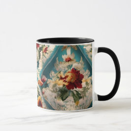 Caneca Padrão Whimsical Italiano Floral Damask