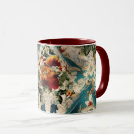 Caneca Padrão Whimsical Italiano Floral Damask